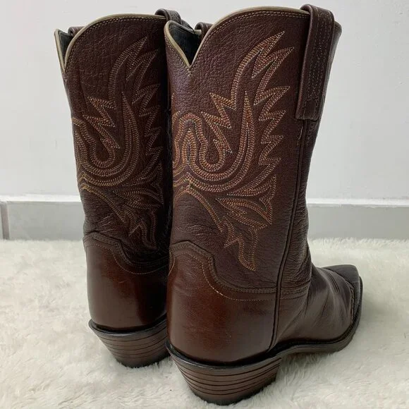 Lucchese 1883 Men's Brown Leather Lizard Western Cowboy Boots Size 9 - Picture 5 of 10